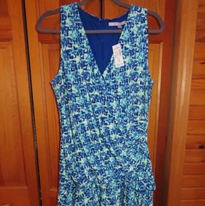 Blue Teal Ruffled Dress